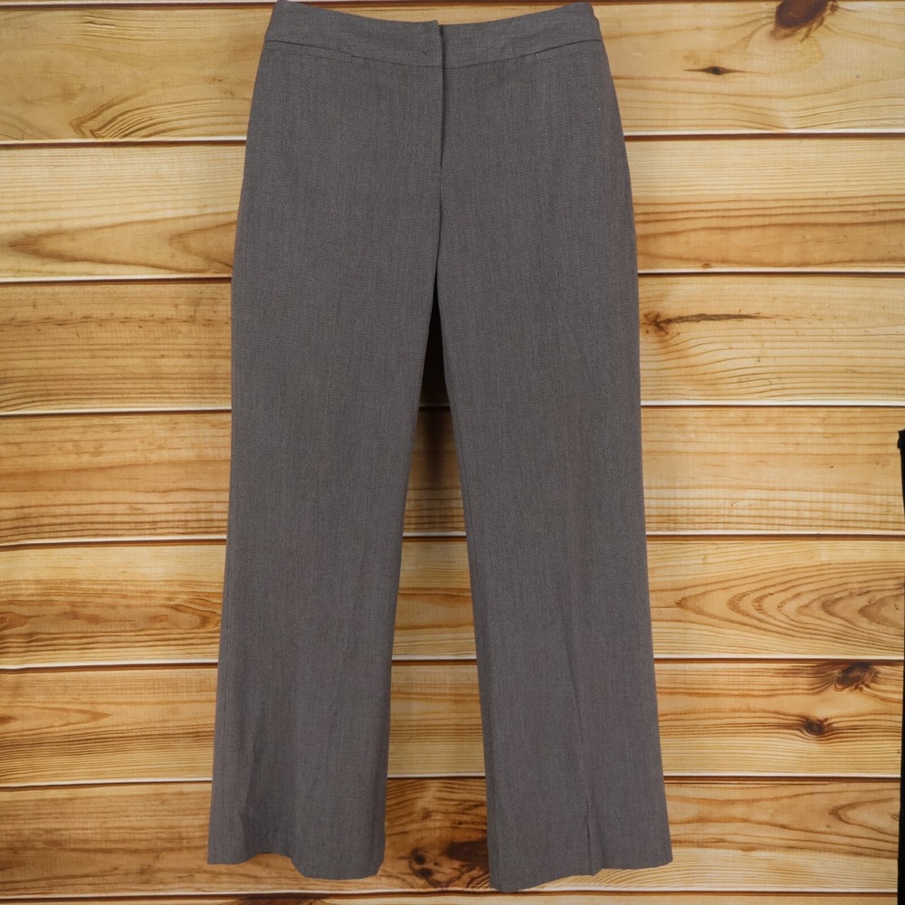 Apt. 9 Dress Pants Maxwell Fit Stretch Womens Size‎ 10 Brown Geometric Mid Rise